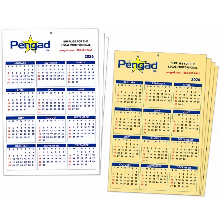 Letter Size Laminated Calendars Letter Size Laminated Calendars