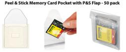 Peel & Stick Memory Card Pocket with P&S Flap 50/pk