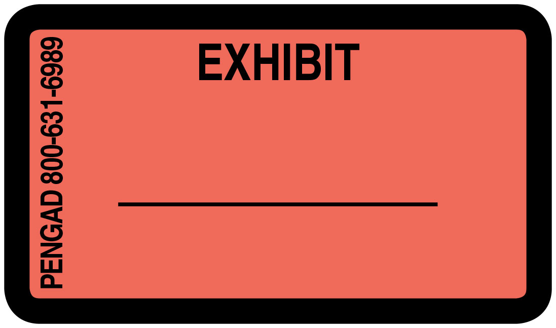 Exhibit Label Ruler Pengad Exhibits & Accessories: Exhibit Labels