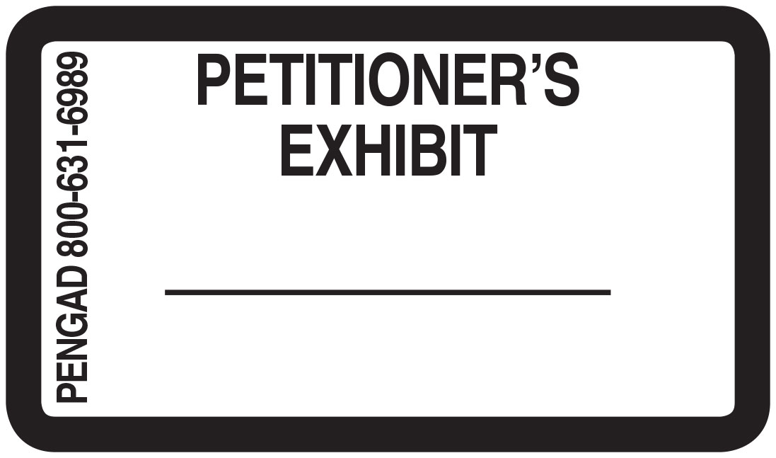 Exhibit Label Ruler Pengad Exhibits & Accessories: Exhibit Labels