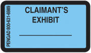 CLAIMANT'S EXHIBIT Labels, Blue - 480 per pack