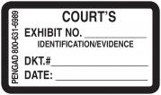 COURT'S EXHIBIT NO. Labels, White - 480 per pack