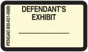 DEFENDANT'S EXHIBIT Labels, Light Yellow - 480 per pack