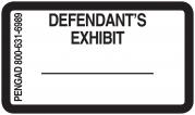 DEFENDANT'S EXHIBIT Labels, White - 480 per pack