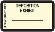 DEPOSITION EXHIBIT Label, Light Yellow - 480 per pack