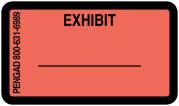 EXHIBIT Labels, Fluorescent Orange - 480 per pack