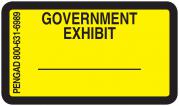GOVERNMENT EXHIBIT Labels, Yellow - 480 per pack