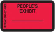 PEOPLE'S EXHIBIT Labels, Red - 480 per pack