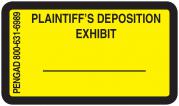 PLAINTIFF'S DEPOSITION EXHIBIT Labels, Yellow - 480 per pack