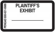 PLAINTIFF'S EXHIBIT Labels, White  - 480 per pack