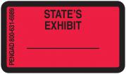 STATE'S EXHIBIT Labels, Red - 480 per pack